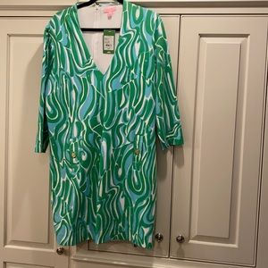 Lilly Pulitzer long sleeve vneck dress size XL NWT